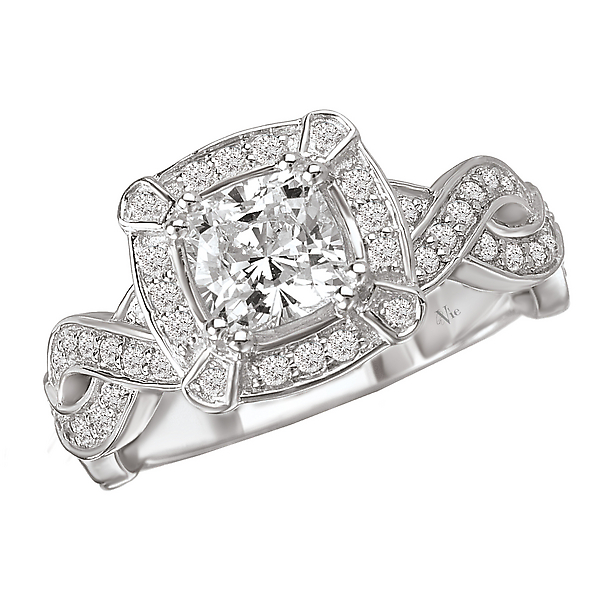 Halo Semi Mount Diamond Ring