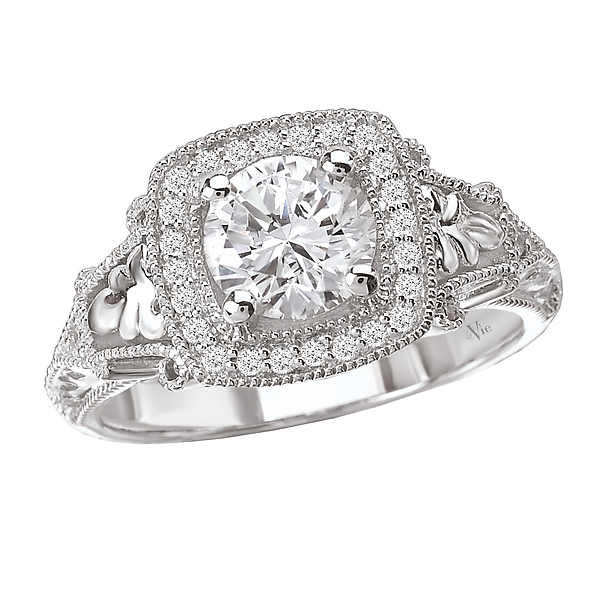 Halo Semi-Mount Diamond Ring