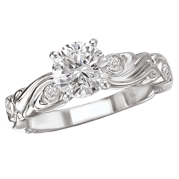 Peg Head Semi-Mount Diamond Ring