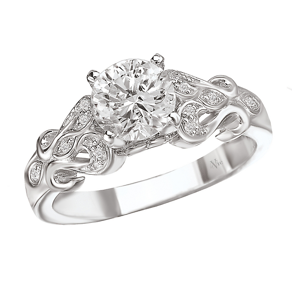 Peg Head Semi-Mount Diamond Ring