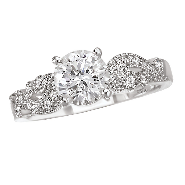 Peg Head Semi-Mount Diamond Ring