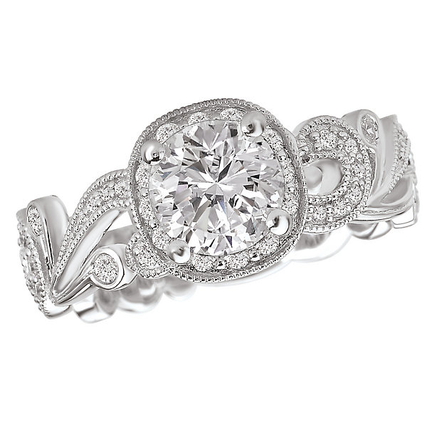 Halo Semi-Mount Diamond Ring
