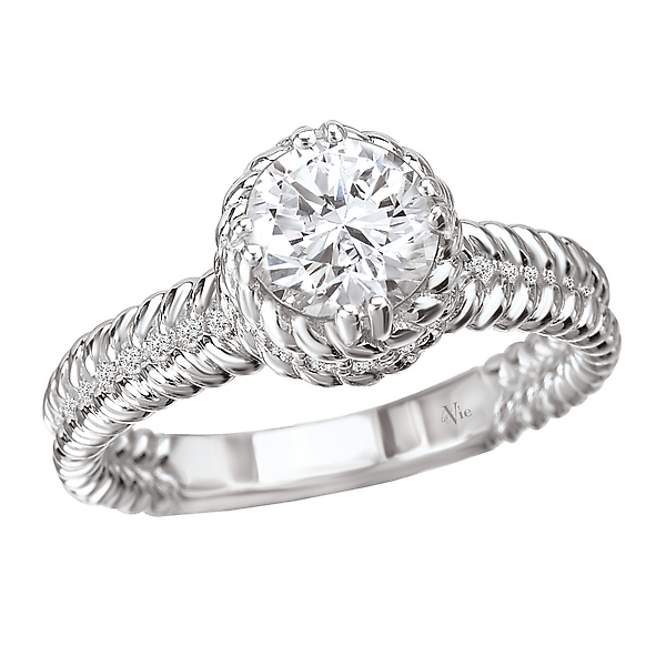 Halo Semi-Mount Diamond Ring