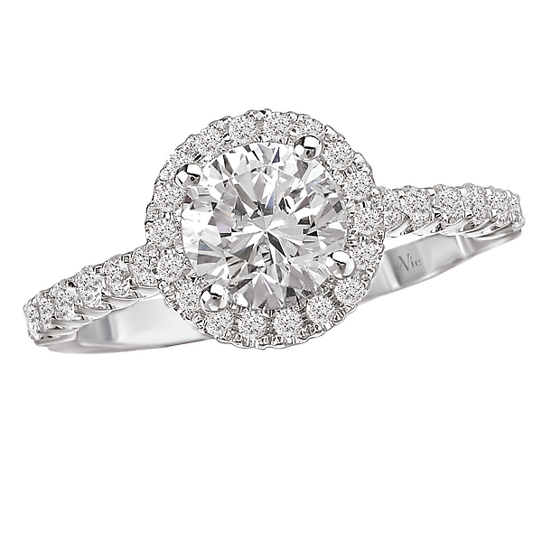 Halo Semi-Mount Diamond Ring