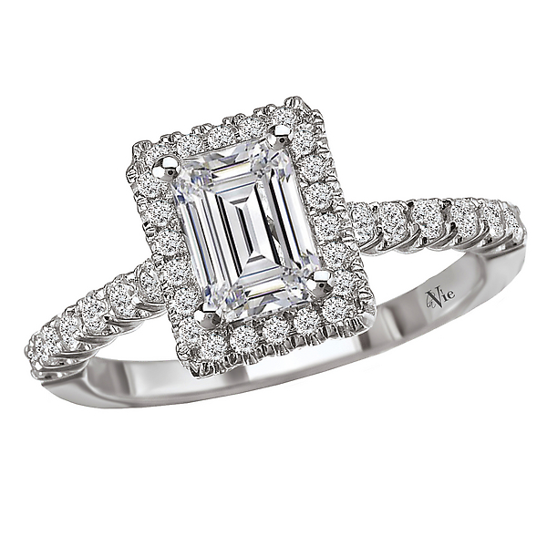 Halo Semi-Mount Diamond Ring