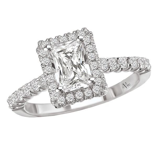 Halo Semi-Mount Diamond Ring