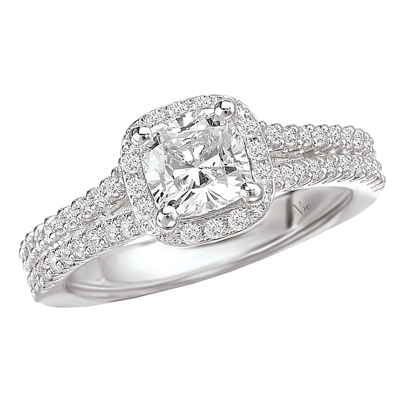 Halo Semi-Mount Diamond Ring