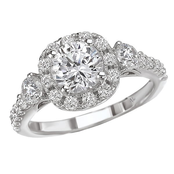 Halo Semi-Mount Diamond Ring