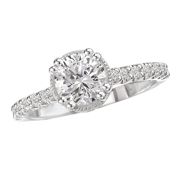 Halo Semi-Mount Diamond Ring