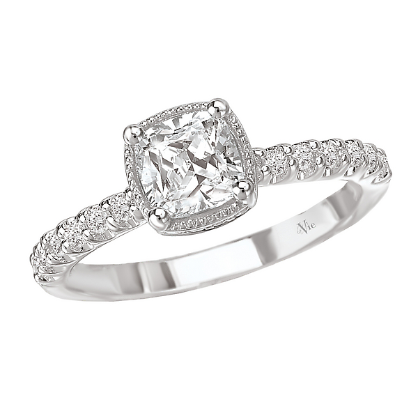 Halo Semi-Mount Diamond Ring
