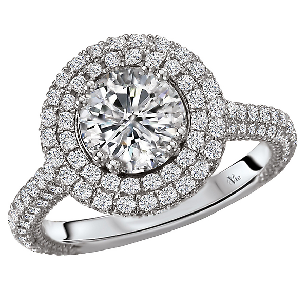 Halo Semi-Mount Diamond Ring