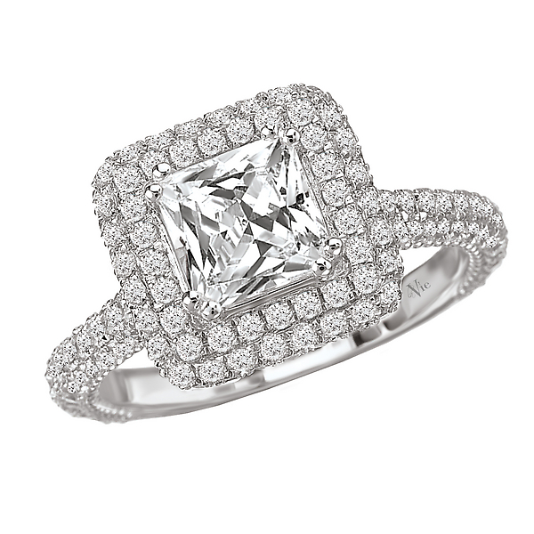 Halo Semi-Mount Diamond Ring