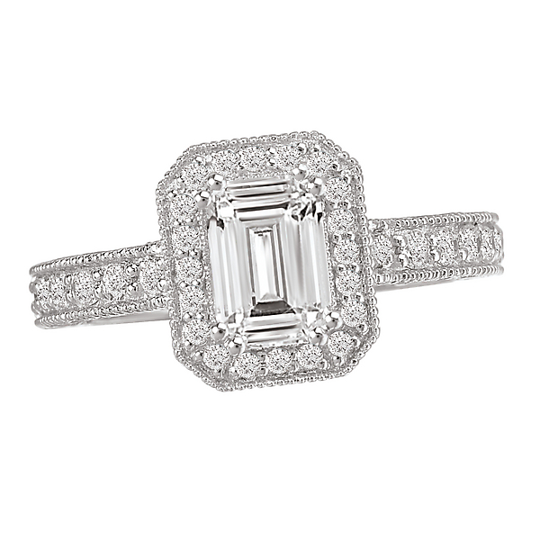 Halo Semi-Mount Diamond Ring