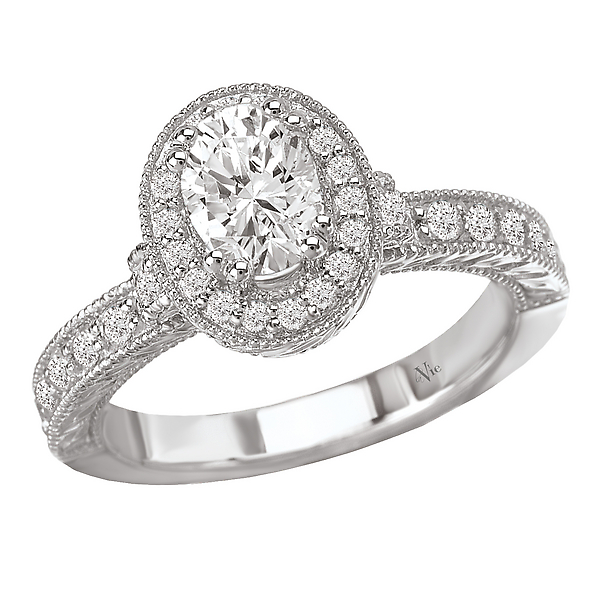 Halo Semi-Mount Diamond Ring