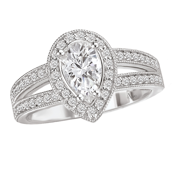 Halo Semi-Mount Diamond Ring