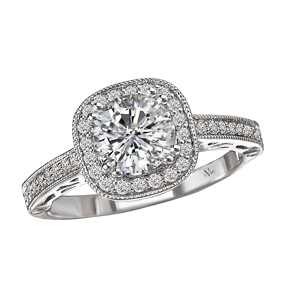Halo Semi-Mount Diamond Ring