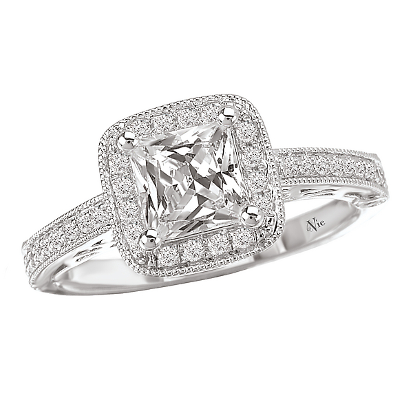 Halo Semi-Mount Diamond Ring