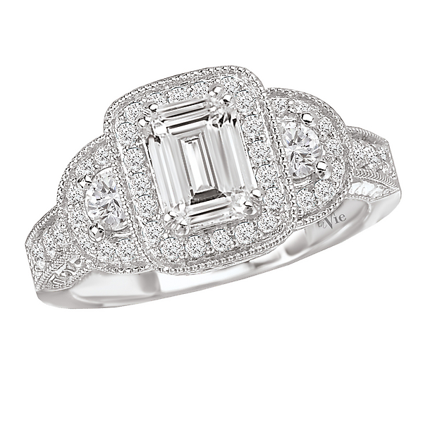 Halo Semi-Mount Diamond Ring