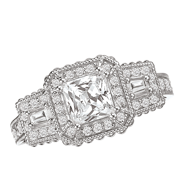 Halo Semi-Mount Diamond Ring