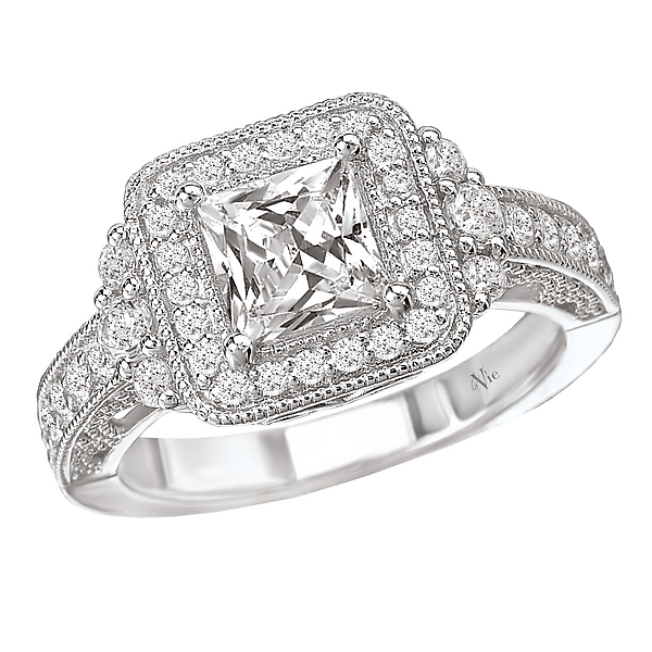 Halo Semi-Mount Diamond Ring