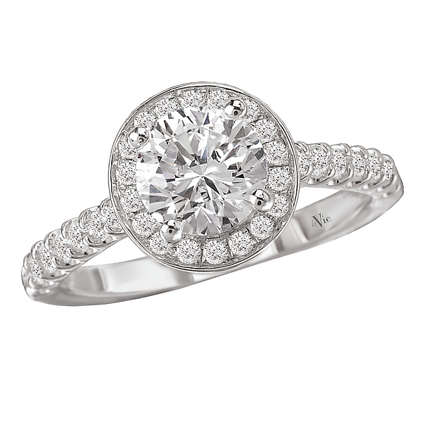 Halo Semi-Mount Diamond Ring