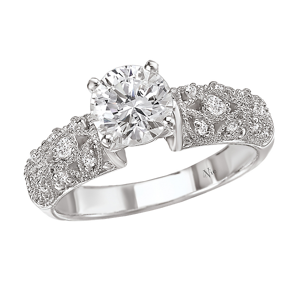 Peg Head Semi-Mount Diamond Ring