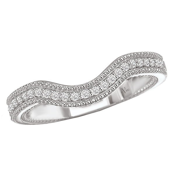 Curved Matching Diamond Wedding Band
