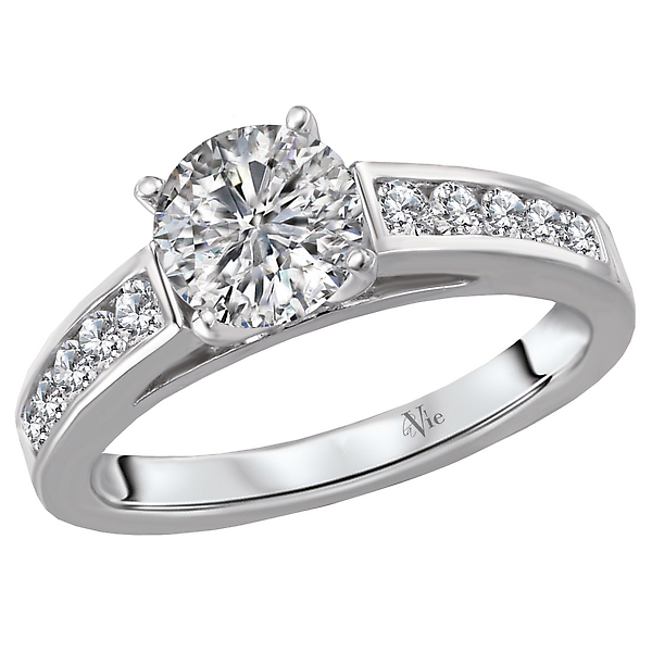 Peg Head Semi-Mount Diamond Ring