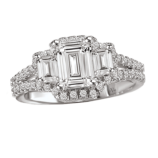 Halo Semi-Mount Diamond Ring
