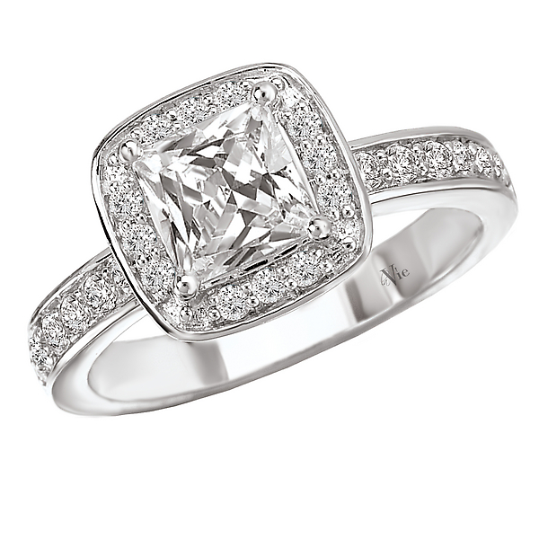 Halo Semi-Mount Diamond Ring