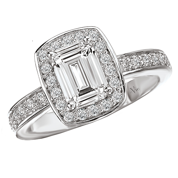 Halo Semi-Mount Diamond Ring