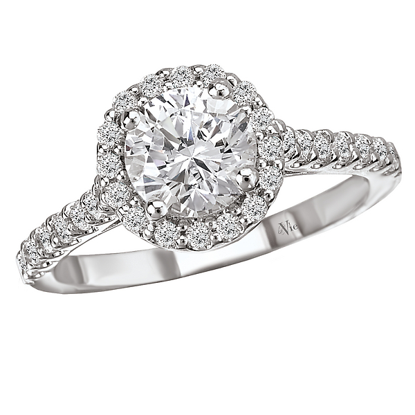 Round Halo Semi-Mount Ring
