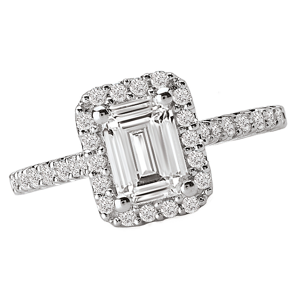 Halo Semi-Mount Diamond Ring
