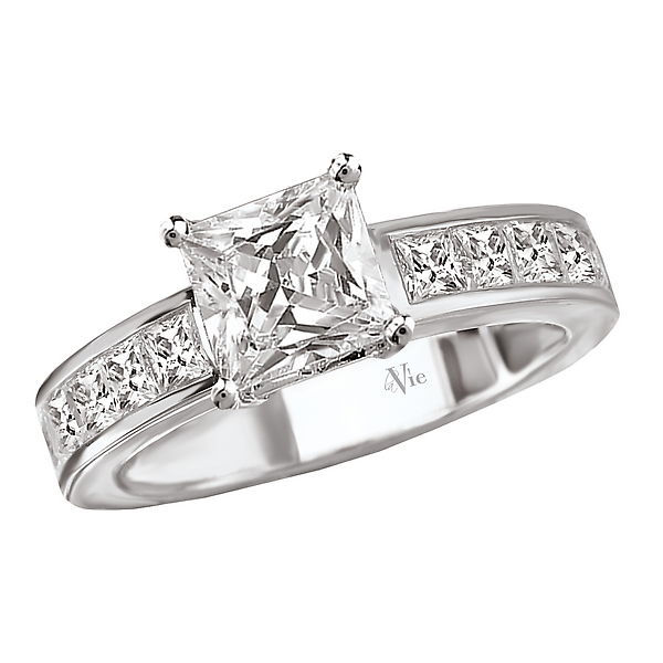 Peg Head Semi-Mount Diamond Ring