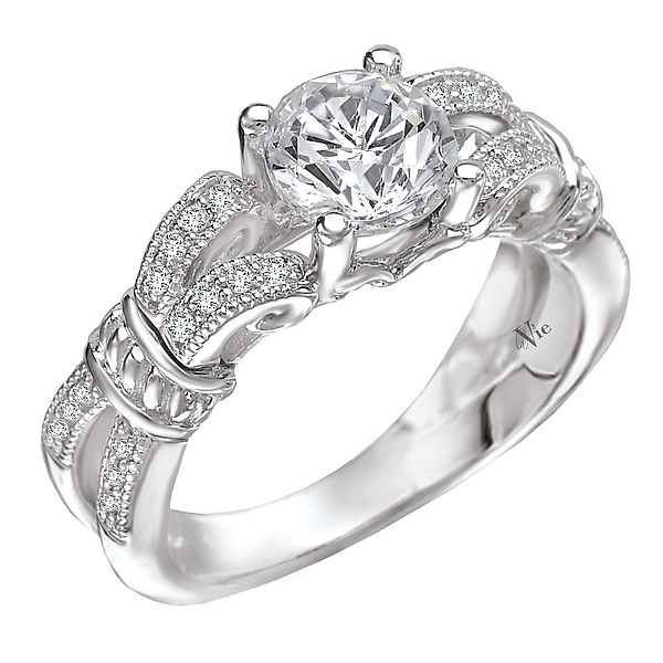 Peg Head Semi-Mount Diamond Ring