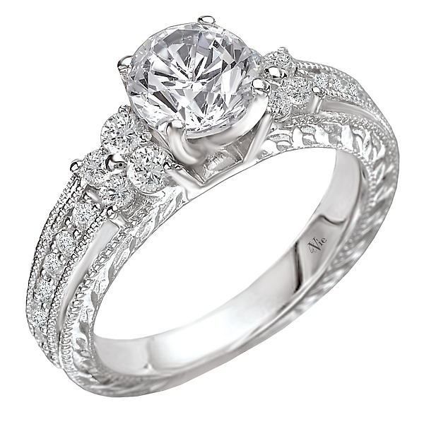 Peg Head Semi-Mount Diamond Ring