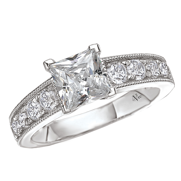 Peg Head Semi-Mount Diamond Ring
