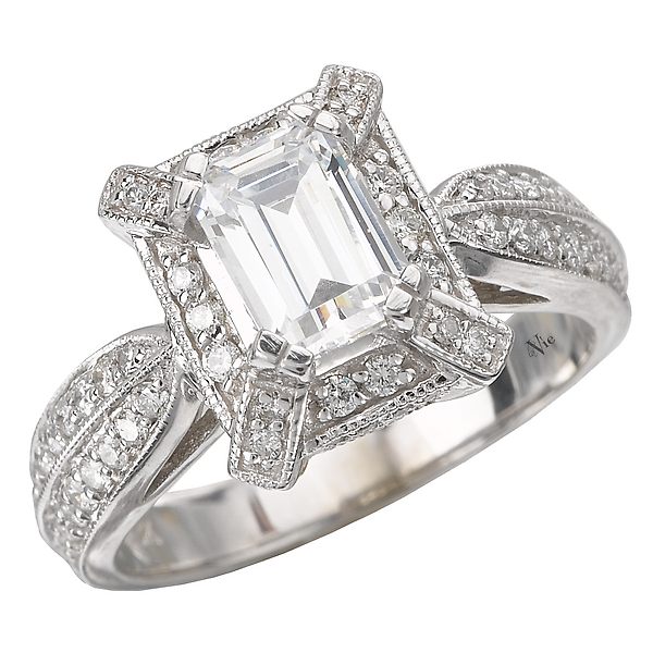 Halo Semi-Mount Diamond Ring