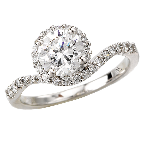 Halo Semi-Mount Diamond Ring
