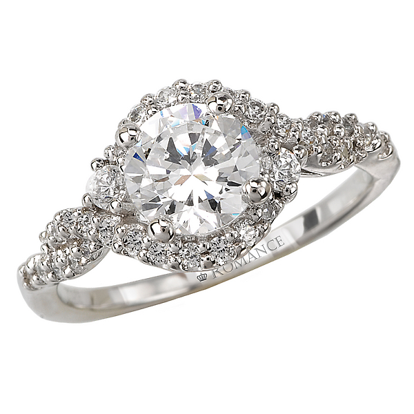 Halo Semi-Mount Diamond Ring