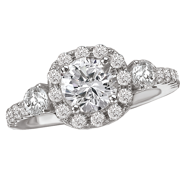 Round Halo Semi-Mount Ring