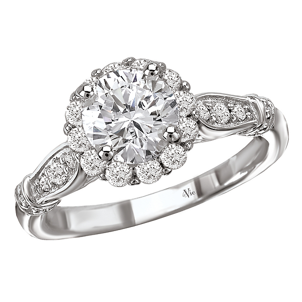 Round Halo Semi-Mount Ring
