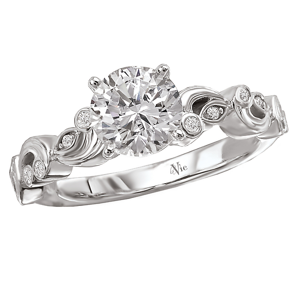 Peg Head Semi-Mount Diamond Ring
