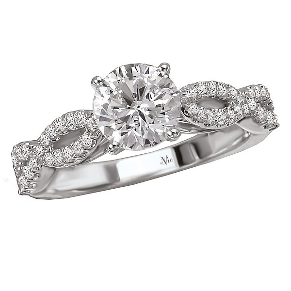 Braided Semi-Mount Diamond Ring