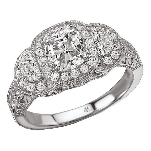 Halo Semi-Mount Diamond Ring