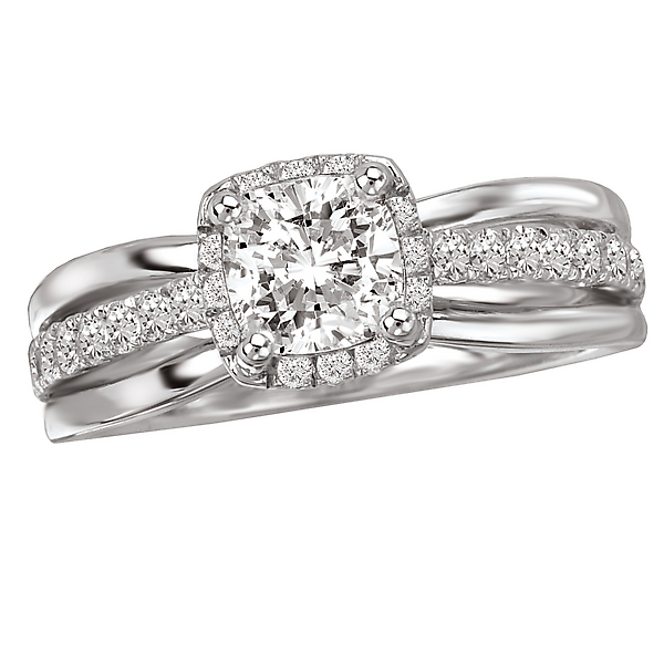 Halo Semi-Mount Diamond Ring
