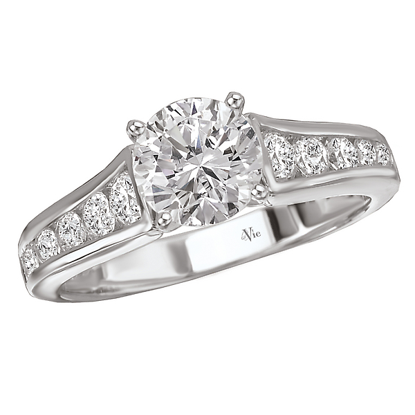 Peg Head Semi-Mount Diamond Ring