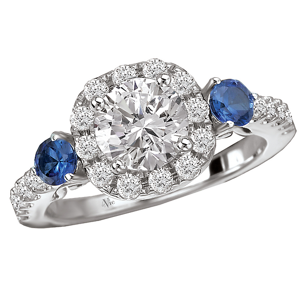 Halo Semi-Mount Diamond Ring