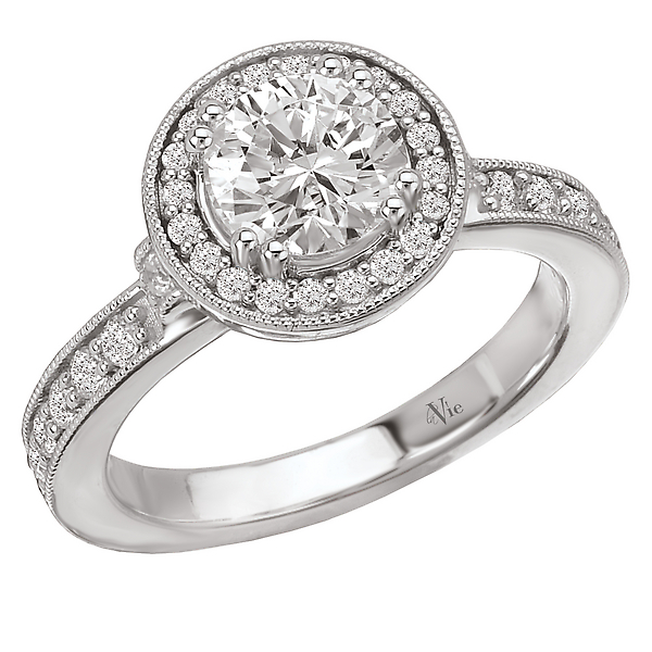 Round Halo Semi-Mount Ring