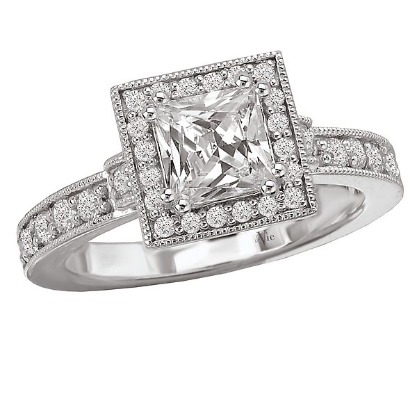 Halo Semi-Mount Diamond Ring